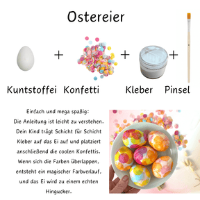 Kreatives Bastelset - Bunte Ostereier