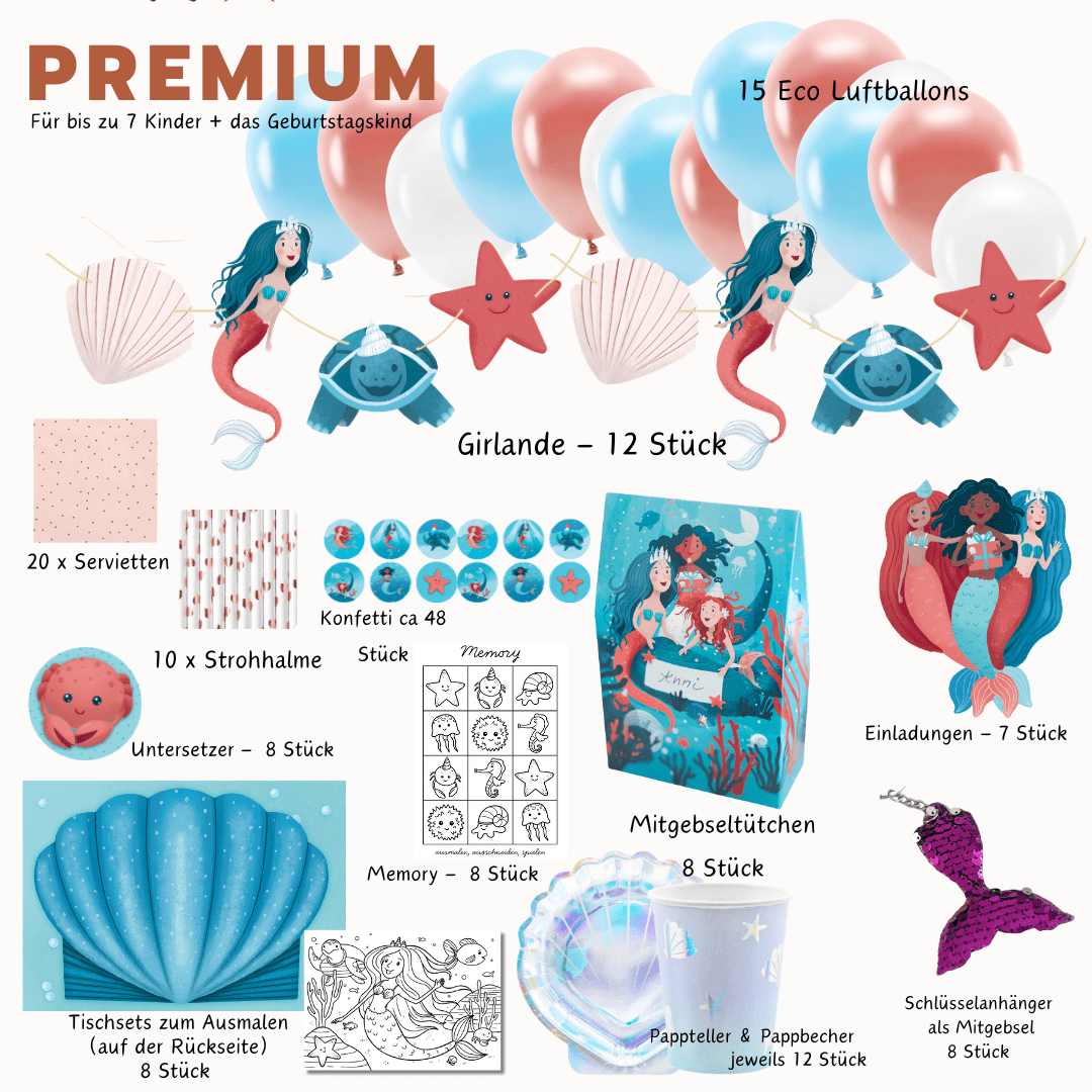 Partyset - Meerjungfrauen Geburtstag