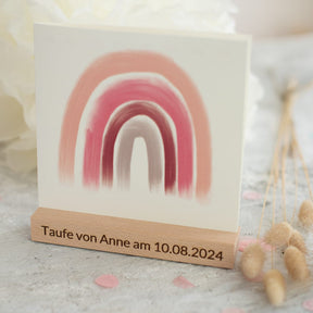 Taufgeschenk- personalisiert - Holzaufsteller für ein Foto zur Taufe