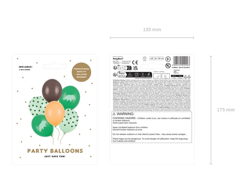 Luftballons 30 cm, Dinosaurier, Mix